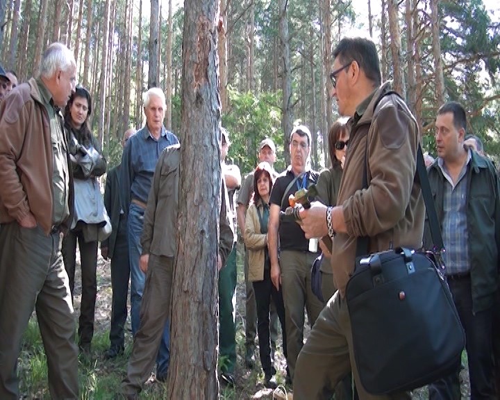 Служители на четири горски стопанства се запознаха с нов метод на маркиране на дървесината
